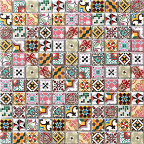 Geo Kinship Self-Adhesive Mosaic Tile