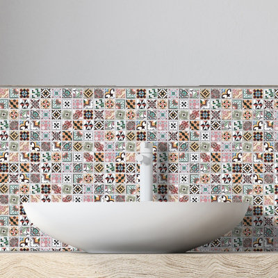 Geo Kinship Self-Adhesive Mosaic Tile