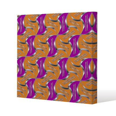 Geo Metalic Shapes (Canvas Print) / 127 x 127 x 4cm | DIY at B&Q