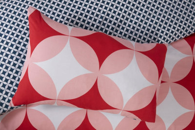 Geo Polycotton Duvet Set With Pillowcase