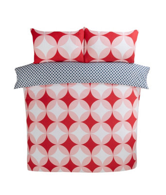 Geo Polycotton Duvet Set With Pillowcase