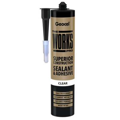 Geocel THE WORKS PRO Sealant & Adhesive - Clear