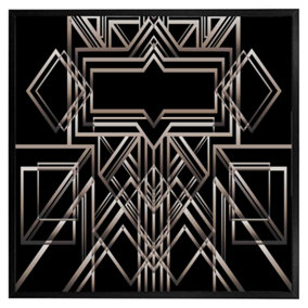Geometric art (Picutre Frame) / 16x16" / Black