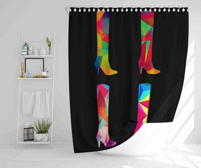 Geometric Boots (Shower Curtain) / Default Title Price Comparisons | Compare The Build