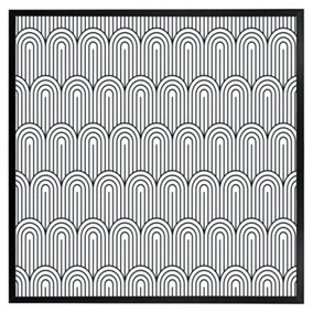 Geometric curves (Picutre Frame) / 16x16" / Grey