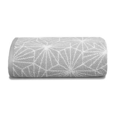 Geometric Design Jacquard Bath Towel - Grey Price Comparisons | Compare The Build