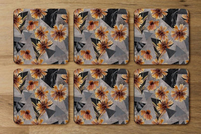 Geometric floral shapes (Coaster) / Default Title