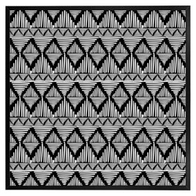 Geometric line pattern (Picutre Frame) / 12x12" / Brown