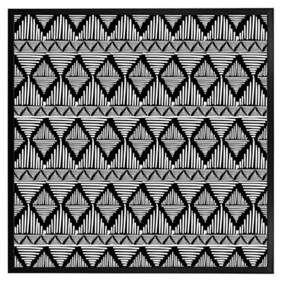 Geometric line pattern (Picutre Frame) / 16x16" / White