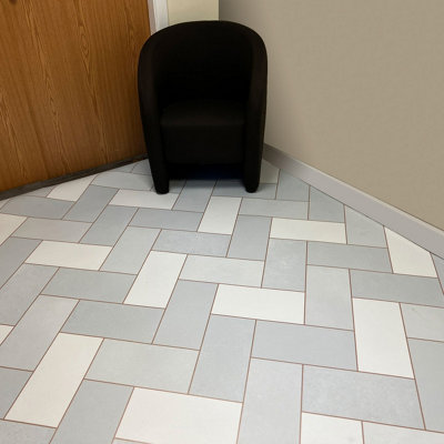 Geometric Modern Vinyl Bathroom & Bedroom Decor Abstract Entryway Feature Herringbone Design-2WX5L - 3