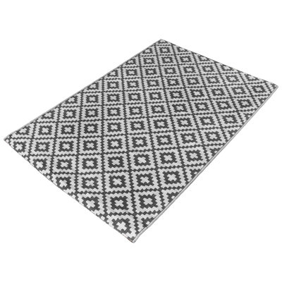 Geometric Outdoor Rug Large Garden Waterproof Non Slip Area Patio Mat - 4