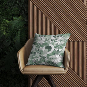 Geometric Pastel Green Outdoor Cushion 60cm x 60cm