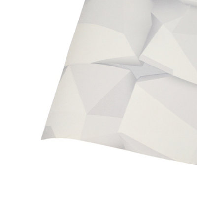 Geometric Pattern Wallpaper, 3D Brick Effect Wallpaper for Bedroom and Bathroom , Non Self Adhesive,950 cm Long x 53 cm Wide