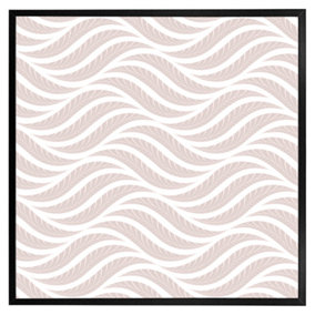 Geometric pattern with leaves (Picutre Frame) / 12x12" / Grey