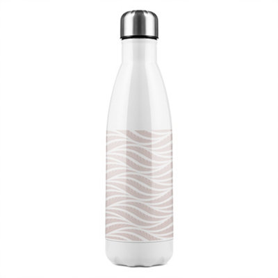 Geometric Pattern With Leaves Stainless Steel Bottle Designer Style