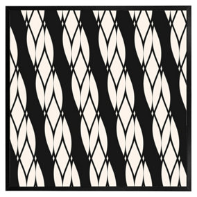 Geometric rope pattern (Picutre Frame) / 12x12" / White