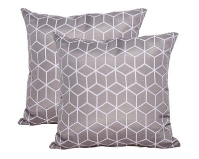 Geometric Scatter Outdoor Cushion - Pack of 2 - Polyster - H10 x W45 x ...
