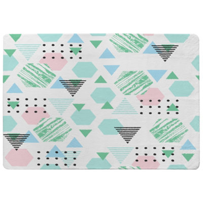 Geometric Shapes Designer Special Soft Home Rug