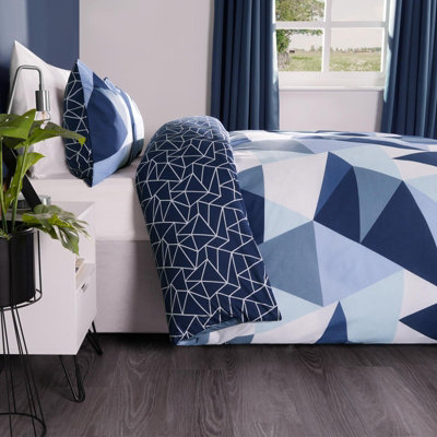 Geometric Shapes Duvet Cover with Pillowcase Set Bedding Quilt - 3
