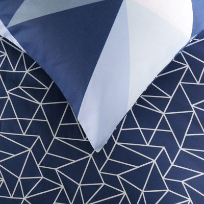 Geometric Shapes Duvet Cover with Pillowcase Set Bedding Quilt - 4