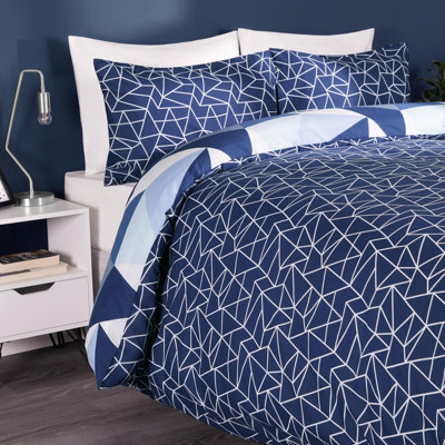 Geometric Shapes Duvet Cover with Pillowcase Set Bedding Quilt - 6