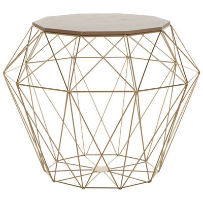 Geometric Side Table Gold ELIDA