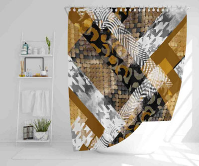 Geometric Snake Skin & Patterns (Shower Curtain) / Default Title Price Comparisons | Compare The Build