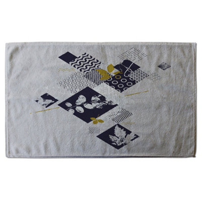 Geometric Squares & Leaves (Bath Towel) / Default Title Price Comparisons | Compare The Build