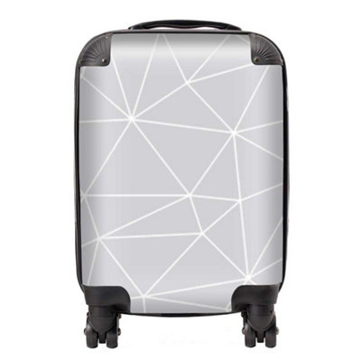 Geometric Triangle Pattern Suitcase - Small