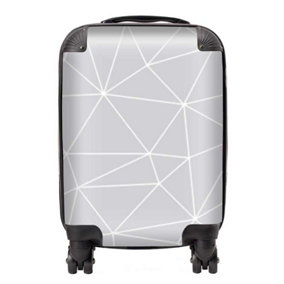 Geometric Triangle Pattern Suitcase - Small