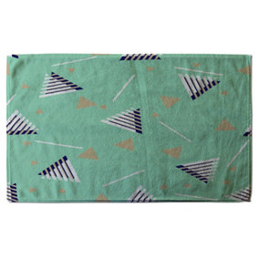 Geometric Triangle Stripes (Bath Towel) / Default Title