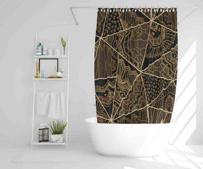 Geometric Triangles with Patterns (Shower Curtain) / Default Title Price Comparisons | Compare The Build