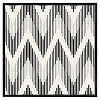 Geometric zig zag (Picutre Frame) / 16x16" / White