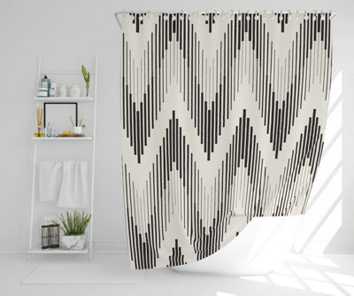 Geometric Zig Zag (Shower Curtain) / Default Title