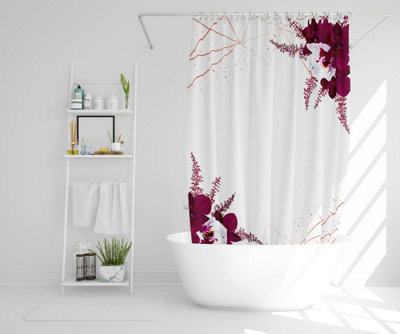 Geometrics & Flowers (Shower Curtain) / Default Title