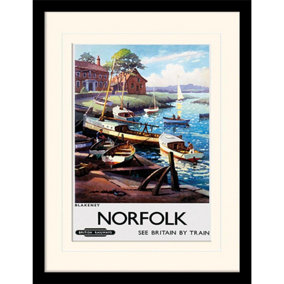 George Ayaling Norfolk Blakeney Mounted Print Multicoloured (40cm x 30cm)