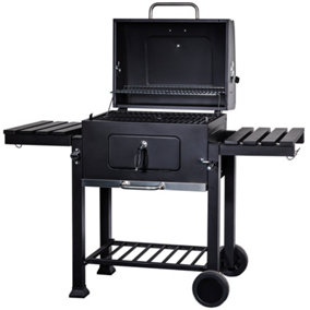 George Foreman Charcoal BBQ Smoker Outdoor Barbecue Grill XL Size with Cover GFCSBBQXL