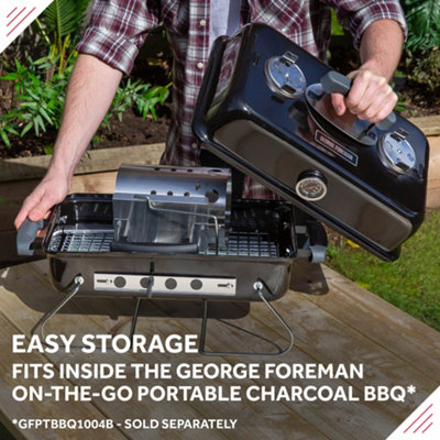 George Foreman Chimney BBQ Starter Quick-Fire Compact Stainless