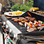 George Foreman Gas BBQ 4 Burner Black and Wood Effect Barbecue GFGBBQ4BW
