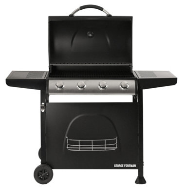 George Foreman Gas BBQ 4 Burner Black Barbecue GFGBBQ4B - 6