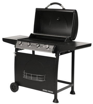 George Foreman Gas BBQ 4 Burner Black Barbecue GFGBBQ4B - 7