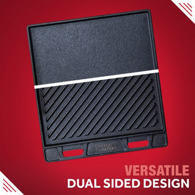 George Foreman Griddle Plate Dual Sided Smooth Portable Grill Pan BBQ GFDSGP01 - 3