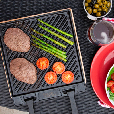 George Foreman Griddle Plate Dual Sided Smooth Portable Grill Pan BBQ GFDSGP01 - 7