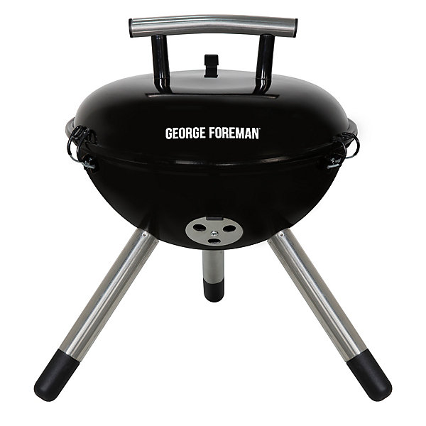 George Foreman Portable Charcoal BBQ 14 Inch Black Barbecue GFPTBBQ1401B George Foreman Portable Charcoal BBQ 14 Inch Black Barbecue GFPTBBQ1401B