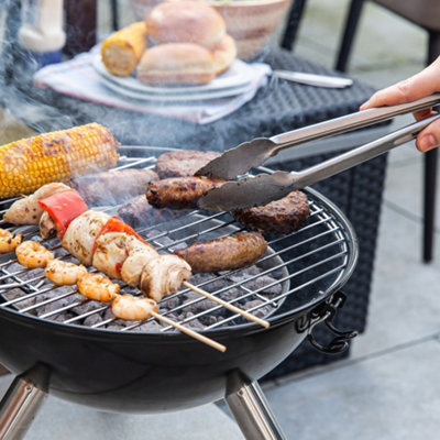 George Foreman Portable Charcoal BBQ 14 Inch Black Barbecue GFPTBBQ1401B - 7