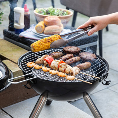George Foreman Portable Charcoal BBQ 14 Inch Black Barbecue GFPTBBQ1401B - 8