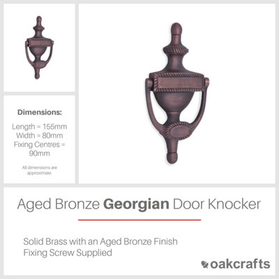 Georgian Door Knocker 150mm Aged Bronze Finish