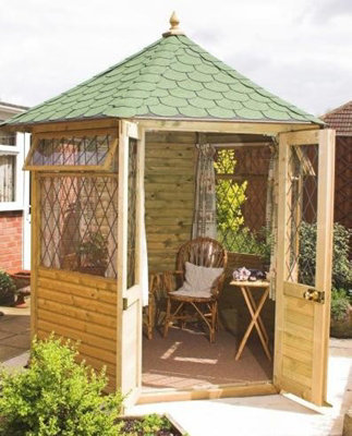 Georgian Large Summerhouse - Pressure Treatet Timber - L270 x W270 x H310 cm