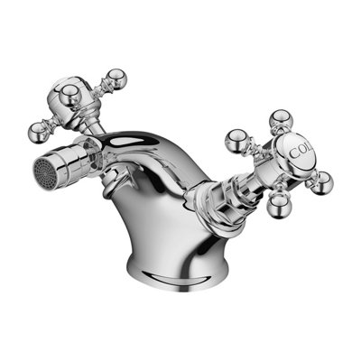 Georgina Traditional Chrome Bidet Mono Mixer Tap with Waste