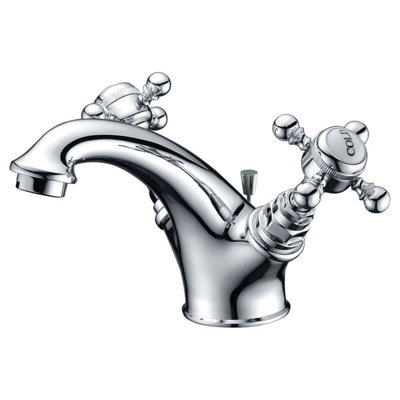 Georgina Traditional Chrome Deck-mounted Basin Mono Mixer Tap